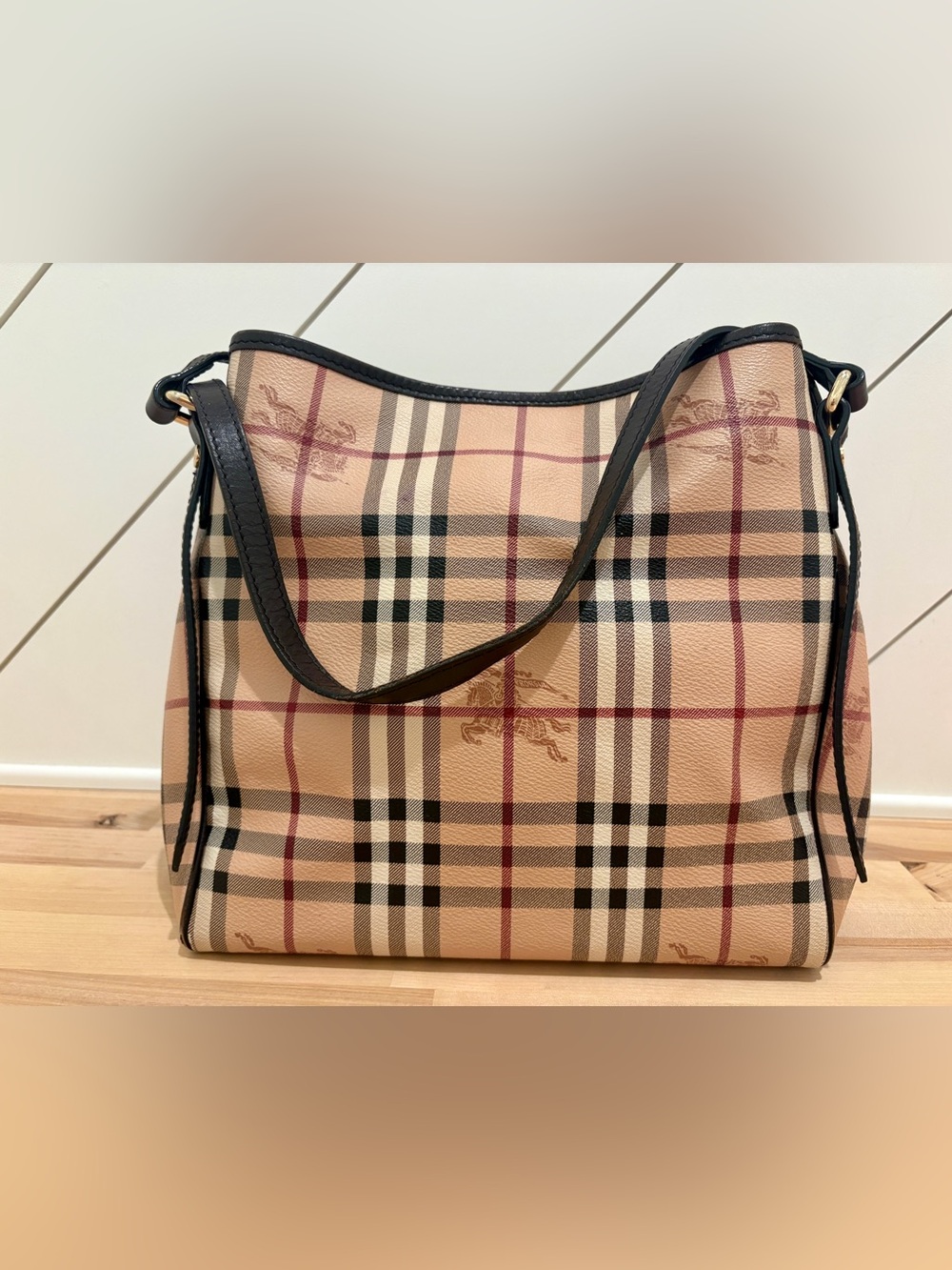 Burberry Canterbury Haymarket Leather Tote Bag and wallet - Picture 3 of 11